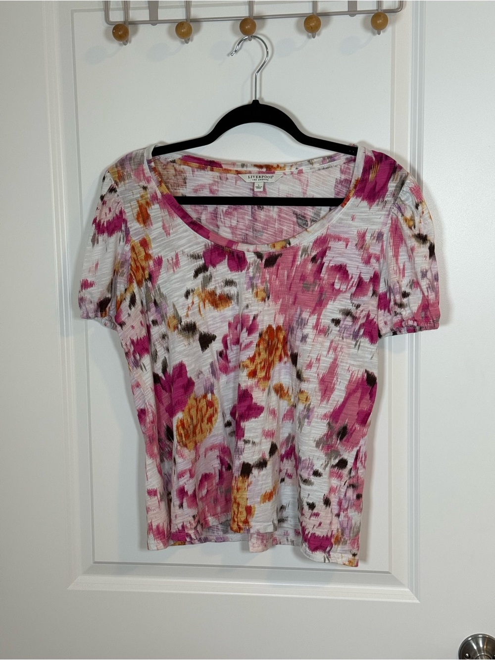 Liverpool Pink Floral Short Sleeve Tee
